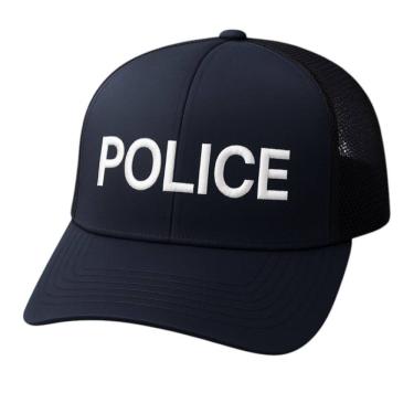 Imagem de Boné POLICE Trucker Policia Preto Branco