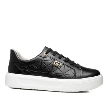 Imagem de Tênis Pegada Feminino em Couro Preto 211227-03-Feminino