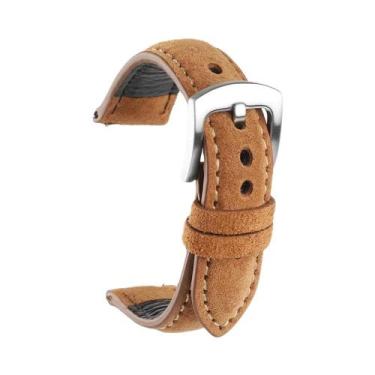 Imagem de Pulseira De Relógio De Couro Suede Feita À Mão Com Liberação Rápida, E