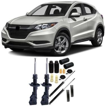 Imagem de 04 Amortecedores + 04 Kits Batentes Honda HR-V 2015 Até 2020 Dianteiro