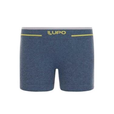 Imagem de Cueca Infantil Lupo Sem Costura 137-010 Boxer Lupo Kids, Azul, 9 a 11 