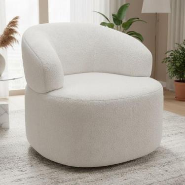 Imagem de Poltrona Giratória Orgânica Para Sala de Estar Living Helena L02 Prime