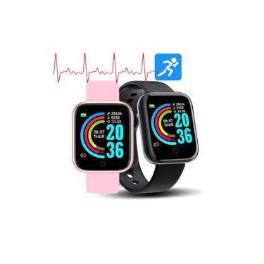 Imagem de Relógio Smartwatch wD20 Pulseira Inteligente Monitor Cardíaco Pressão 