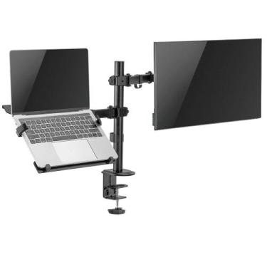 Imagem de Suporte Duplo de Mesa para Monitor e Notebook TM24C - Central Suportes