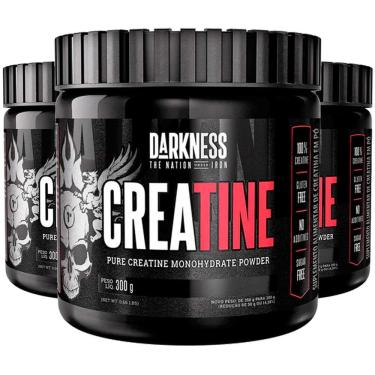 Imagem de 3x Creatina Monohidratada Darkness 300g Sabor Sem Sabor