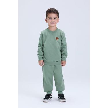 Imagem de Conjunto Infantil Unissex Moletom Felpado com Urso – Inverno-Masculino