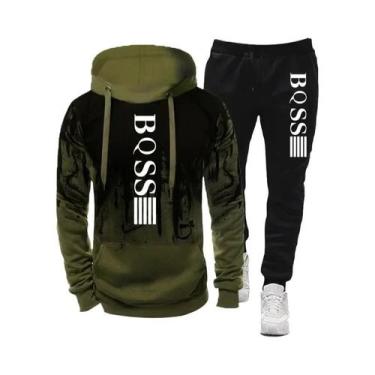 Imagem de Conjunto De Agasalho Masculino Para Corrida De Outono: Moletom Com Cap