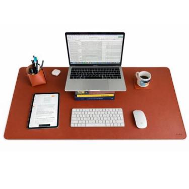 Imagem de Kit Mousepad Deskpad Grande 90x40cm Premium em material ecológico + Po