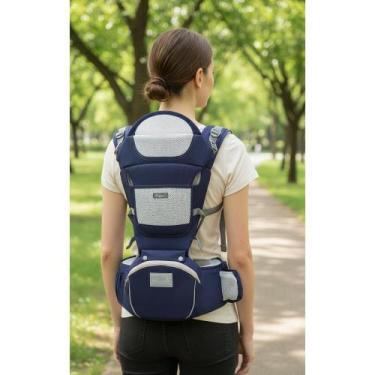 Imagem de Canguru Bebê Ergonômico Premium 12 Posições Azul - Congratulations Sto