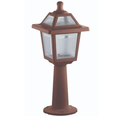 Imagem de Luminária de Chão Balizador Jardim Colonial Marrom 45x18cm Spot Alto -