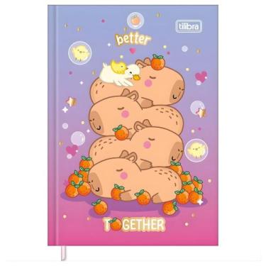 Imagem de Caderneta (Pequena) Costurada Petit Capivara 96 Folhas Decoradas 10,5 