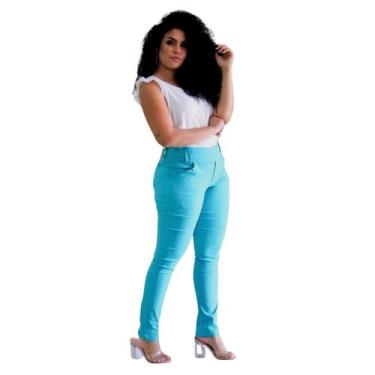 Imagem de Calça Feminina Bengaline Skinny Slim Social Plus Size Alto Conforto - 