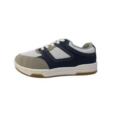 Imagem de Sapatênis Molekinho 2852117 Infantil Masculino Menino, Branco, Marinho