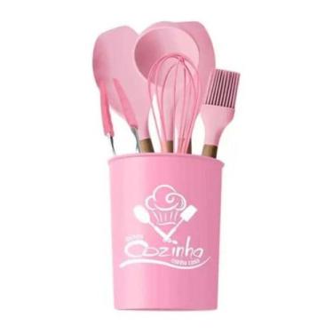 Imagem de Conjunto 7 Peças Talheres de Silicone Kit Utensilios de Cozinha 123Uti