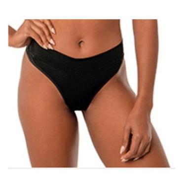 Imagem de Calcinha Fio Dental Sensa DeMillus 051246 sem costura, Preto, EG