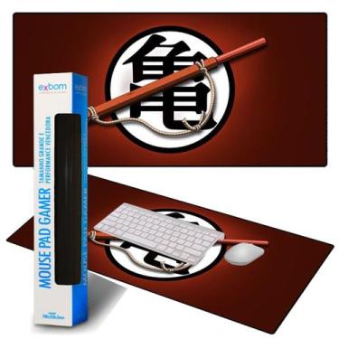 Imagem de Mouse pad gamer extra grande antiaderente dragon ball 70x35 - EXBOM