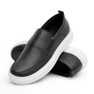 Imagem de Sapato Mocassim Slip on Masculino em Couro Premium Conforto - Mr Light