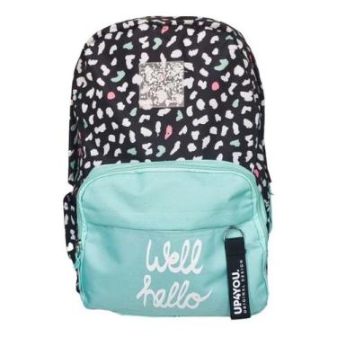 Imagem de Mochila Feminina Up4you Verde E Preta Luxel Escolar, Ms46357