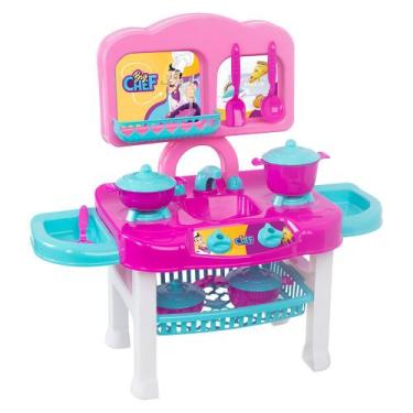 Imagem de Fogão de Brinquedo Infantil Big Chef com 12 Peças - Mielle Brinquedos