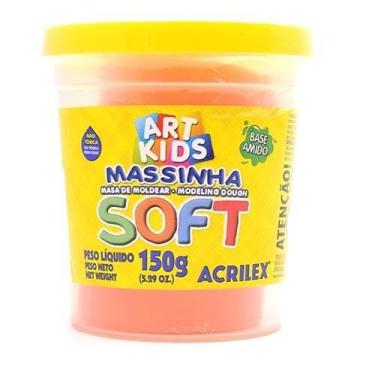 Imagem de Massinha de Modelar Soft Acrilex - Pote 150 Gramas, 105 laranja