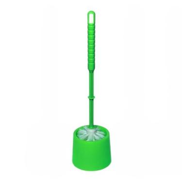 Imagem de Escova sanitaria de plastico com suporte 34x9cm - clink, Verde