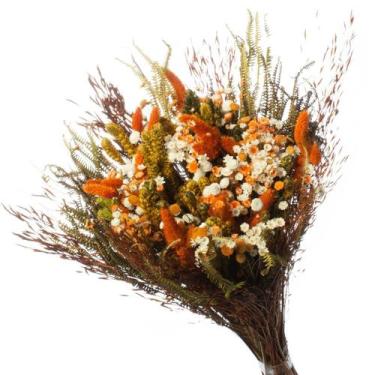 Imagem de Buque de Flores Secas Rabo de Coelho Gato laranja - Pense Flores