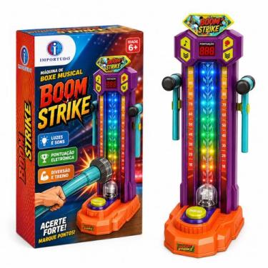 Imagem de Máquina de Boxe Musical Boom Strike c/Luzes e Sons - Importudo