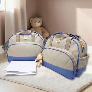 Imagem de Kit Bolsas Bebe Maternidade Classic Enxoval Miellu Bolsas com Trocador