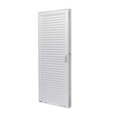 Imagem de Porta de Aço Laminada 215x83cm Batente 12cm Unicsol Ramassol Abertura 