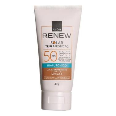 Imagem de Protetor Solar Facial Avon Renew FPS50 Cor Media 3.0 40g