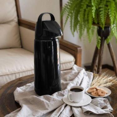 Imagem de Garrafa térmica de pressão Air Slim polipropileno 1,8L Preta - Invicta