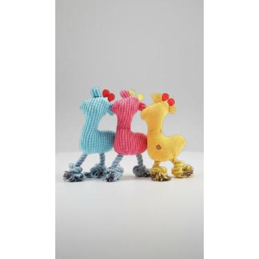 Imagem de Brinquedo Pelúcia C/Corda P/Cães Filhotes Pequenos Médios - Congratula