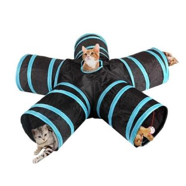Imagem de Brinquedo Interativo Divertido Túnel Para Gato Cães Pets Com Dobrável 