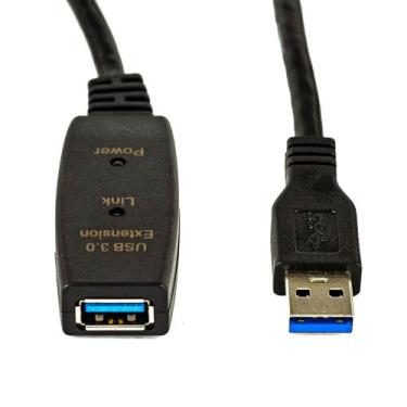 Imagem de Extensão USB 3.0 Ativo Repetidor Macho Fêmea - 5 Metros - CIRILO CABOS