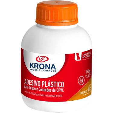 Imagem de Adesivo para CPVC 1389 Soldagem Tubos e Conexões Água Quente Até 70 graus C Vermelho Krona 175G