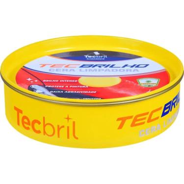 Imagem de Cera Limpadora Automotiva com Silicone e Carnaúba para Pintura Sólida Metálica e Perolizada 200g Tecbril
