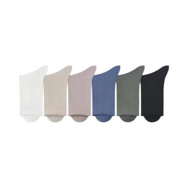 Imagem de Meias Masculinas plus Size 6 Pares EUR44-50 Algodão De Alta Qualidade 