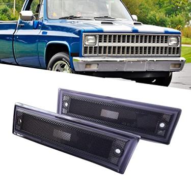 Imagem de KYYET Luzes de seta para para-lama dianteiras fumê para substituição do motorista e do passageiro para Chevrolet Pickup Blazer/Jimmy/Suburban 915557 915558 GM2550115 GM2551107