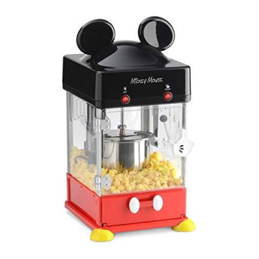 Imagem de Disney Máquina de pipoca de pipocas Mickey Mouse, 8 xícaras, vermelho/preto
