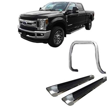 Imagem de Kit quebra mato s/chapa+estribo personalizado cromado F250