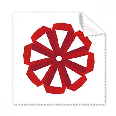 Imagem de Pano de limpeza abstrato vermelho de origami flor de Natal limpador de óculos 5 peças