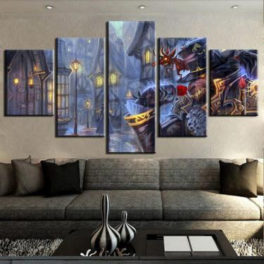 Imagem de Quadro Decorativos Jogos Walpaper com 5 peças 130x65 9