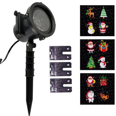 Imagem de Projetor LED Natal Multi Cores 3 Slides 12 Imagens CBRN15412