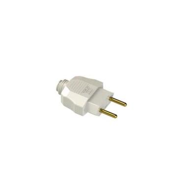 Imagem de Plug Macho 2 Polos 10a 250v Branco Axial Com Prensa Cabo Weg