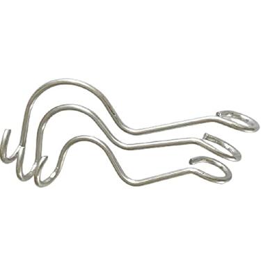 Imagem de TheHeor 20 PCS Pipeline Clips Grampos de fio de aço Grampos de fio Grampos de chumbo Grampo de tubo Grampo de chumbo para construir suportes de estufa, suportes de tubo de escalada de plantas, ferramenta de fixação (0.984inch(25mm))