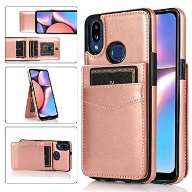 Imagem de Mobile phone accessories Para Samsung for Galaxy A10s cor sólida PC + capa protetora TPU com suporte e slots de cartão phone case