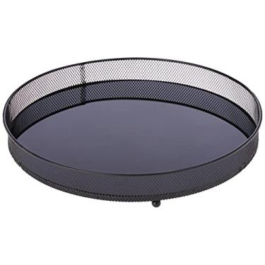 Imagem de BANDEJA PRETA EM METAL COM ESPELHO PRETO
