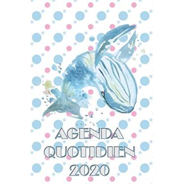 Imagem de AGENDA QUOTIDIEN 2020: Journal de Gratitude - 2 jours par page - Illustration : baleines