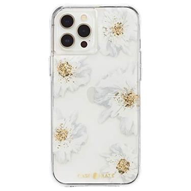 Imagem de Case-Mate - Quilate – Capa para iPhone 12 e iPhone 12 Pro (5G) – Detalhes em folha dourada – Proteção contra quedas de 3 m – 6,1 polegadas – Floral quilate