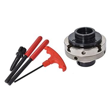 Imagem de findmall Conjunto de mandril de torno de 10 cm e 4 garras com rosca de 2,5 cm x 8TPI para segurar tigelas e outros projetos de torno de madeira